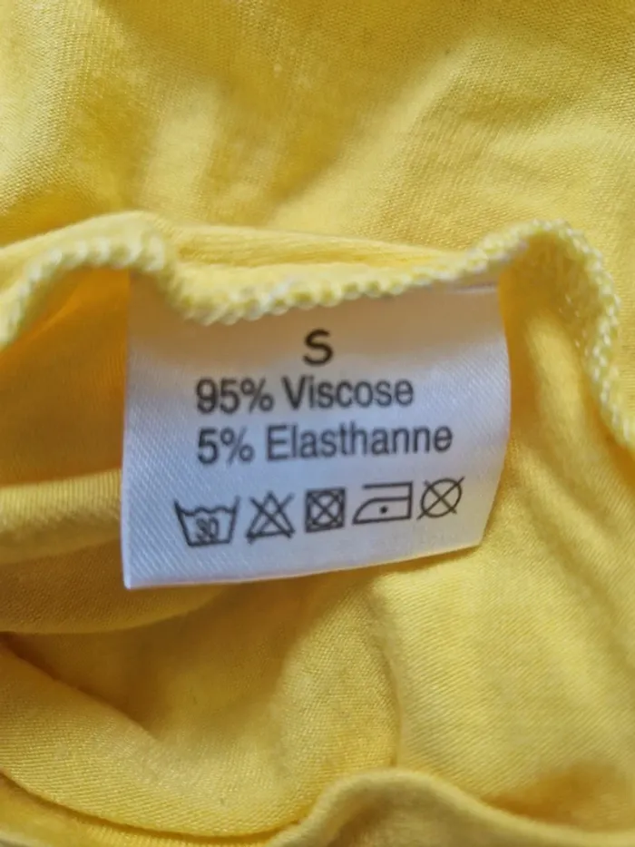 Tshirt jaune taille S - photo numéro 5
