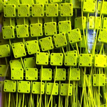 Plomb EDF Scellé ER92 carré Vert 10pcs