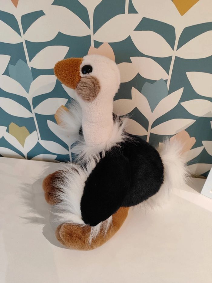 Peluche doudou autruche