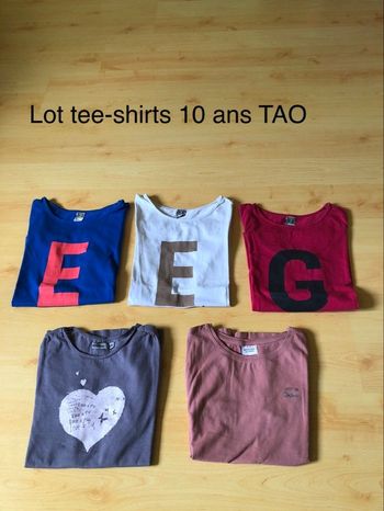 Lot tee shirts fille 10 ans TAO 