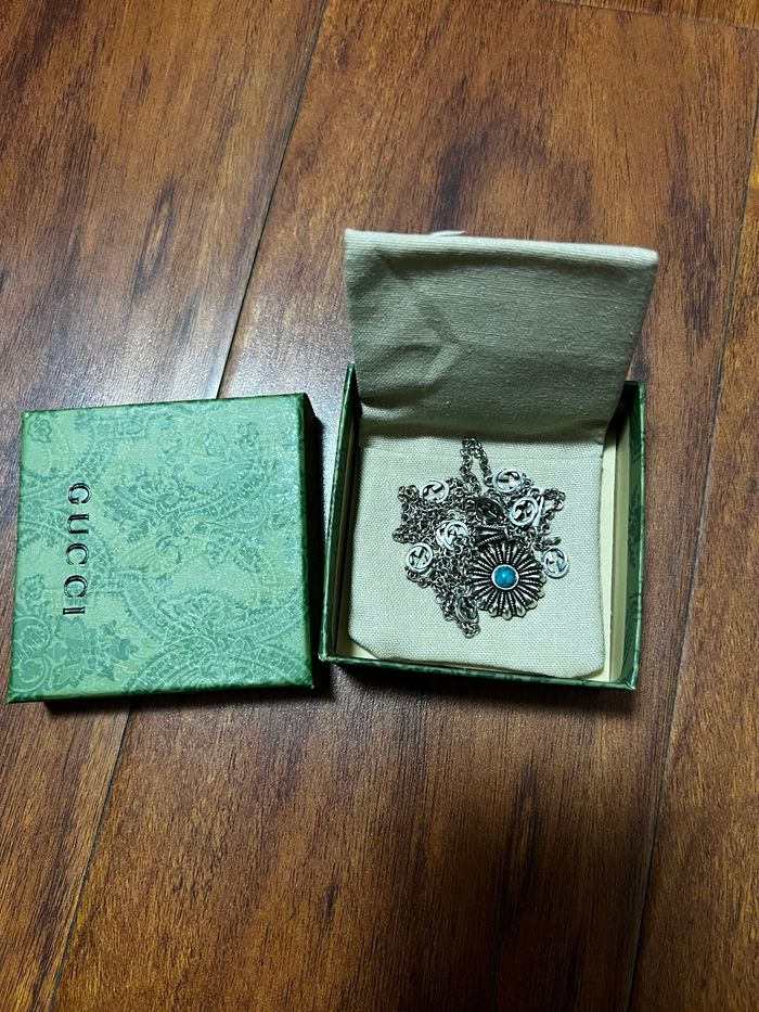 Collier iconique Gucci en argent sterling, motif tournesol. - photo numéro 5