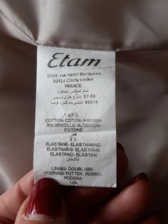 Blazer beige Etam T38 - photo numéro 6