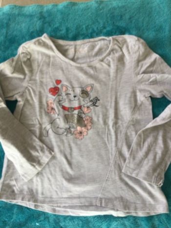 tee shirt  tee-shirt gris 8 ans  tbe