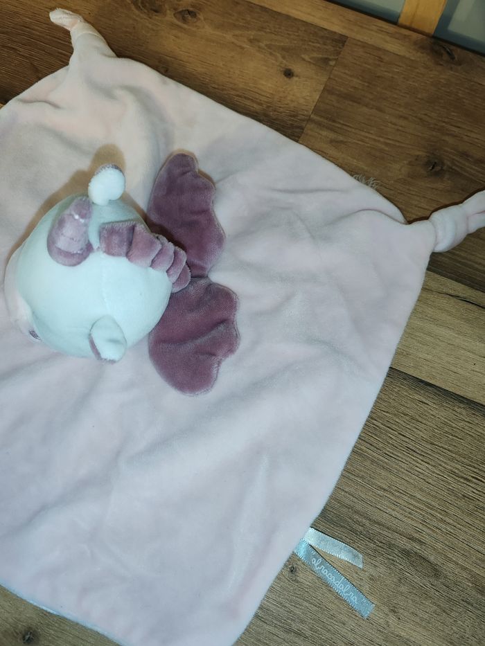 Doudou licorne gipsy rose et violette - photo numéro 3