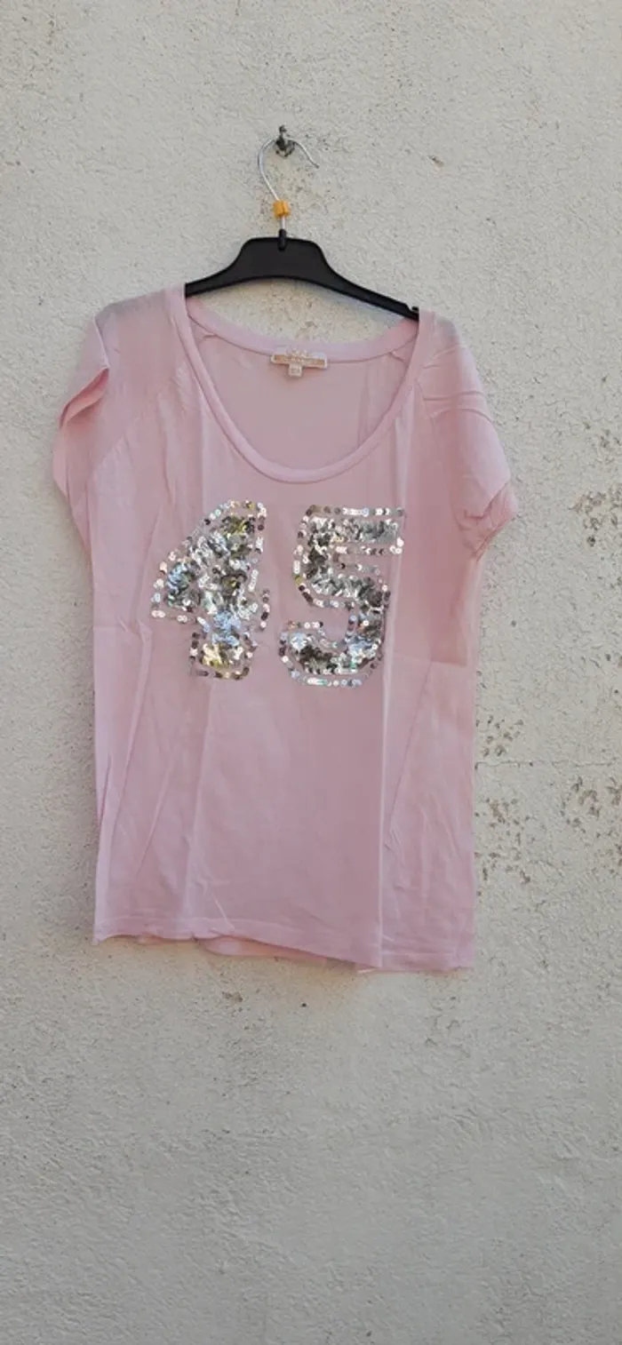 Tee-shirt rose 12 ans à sequins Club Med - photo numéro 2