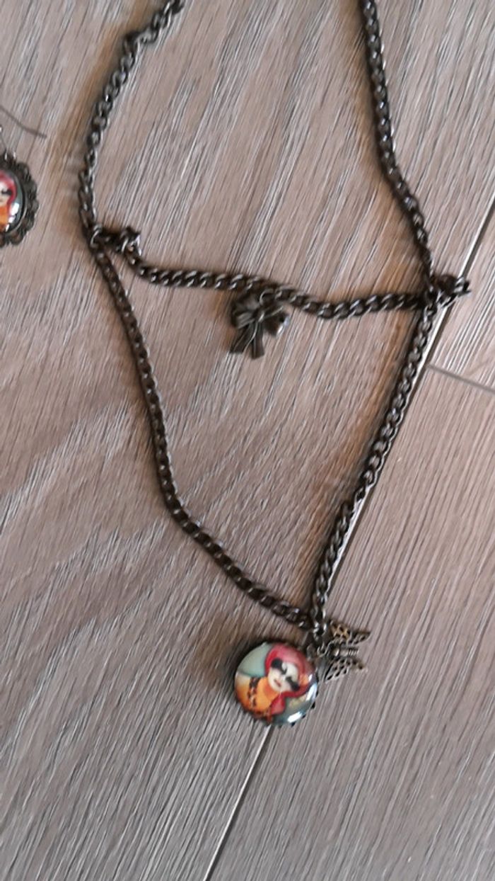 Jolie parure collier boucles d'oreilles - photo numéro 3