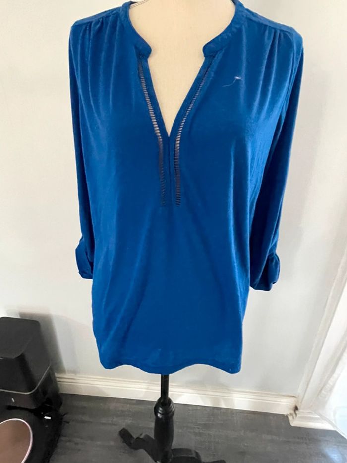 Teeshirt manche longue couleur bleu taille s marque la halle - photo numéro 2