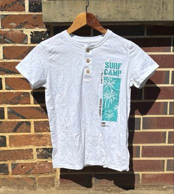 🌴 T-shirt blanc Surf Camp – 12 ans
