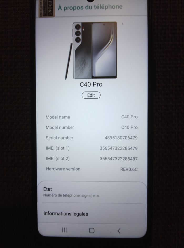 Smartphone C40 PRO - photo numéro 5