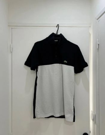 Polo Lacoste Noir Blanc taille L