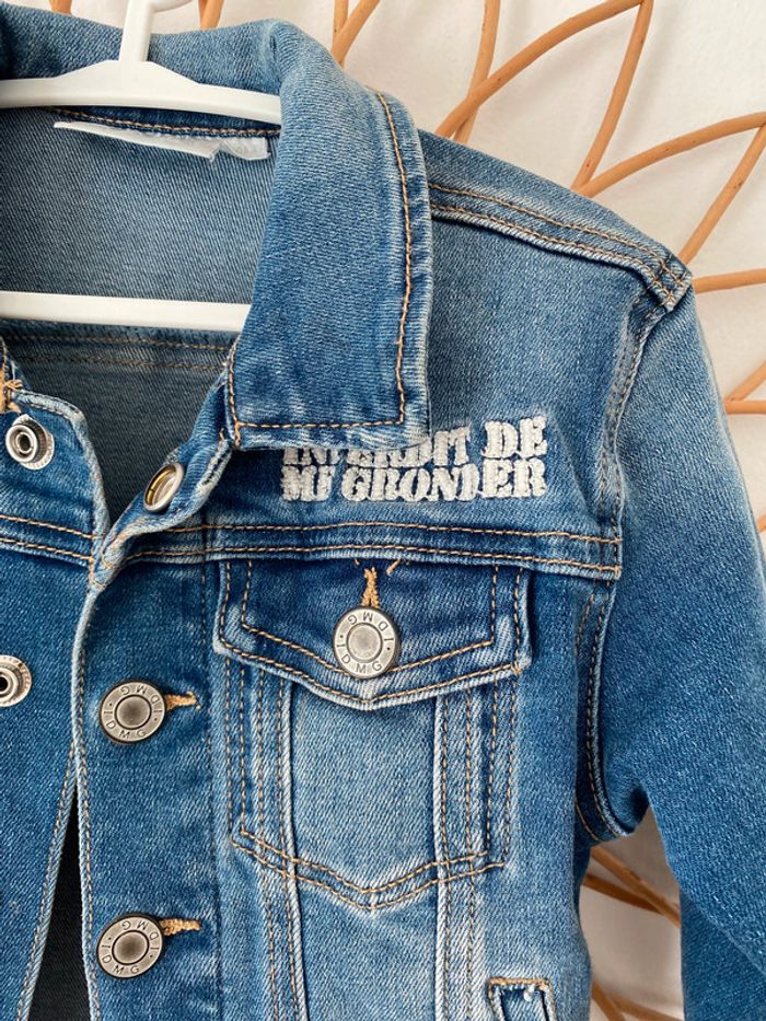 Veste en jean Interdit de me gronder 18 mois - photo numéro 2