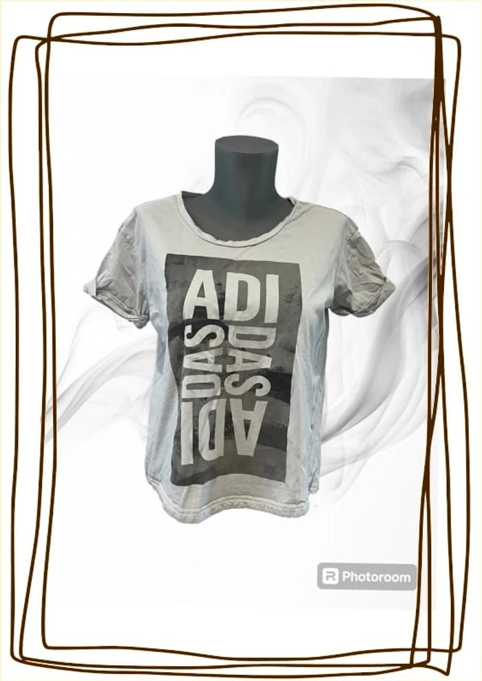 T-shirt sport noir et blanc - Adidas - Taille M