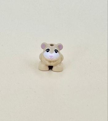 Lego animaux Friends : Souris / Hamster prénommé Jellybean (oreilles et museau rose) - NEUF