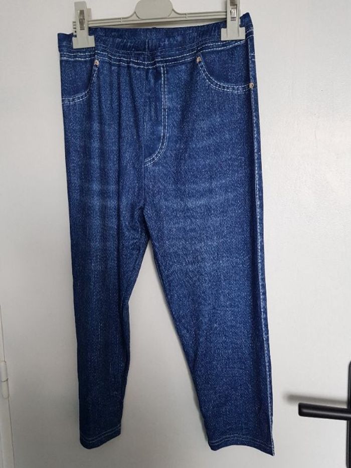Pantacourt faux jean