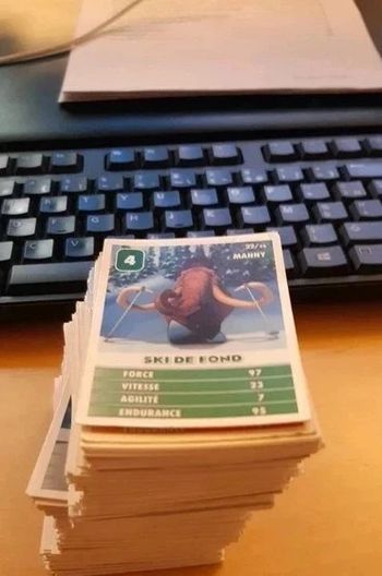 Lot de 10 cartes intermarché l'âge de glace les courses arctiques