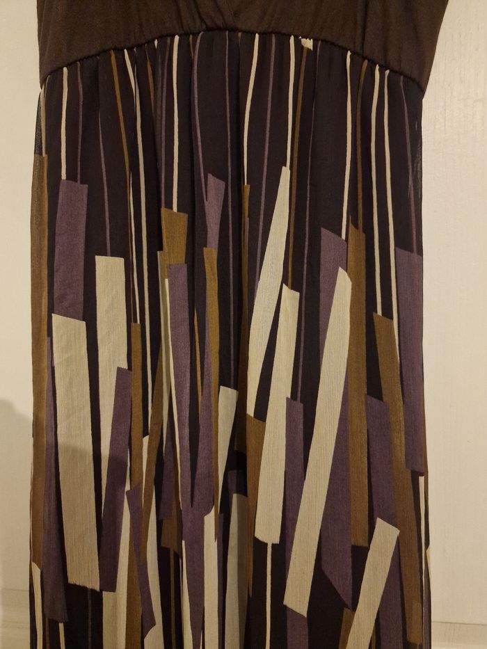 Robe Maxi Longue Estivale à Imprimé Géométrique - photo numéro 3