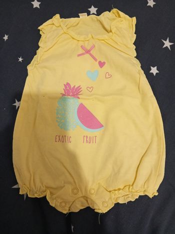 Barboteuse jaune "Exotic fruit" _ 62 cm