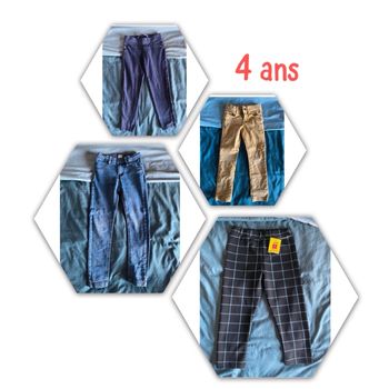 Lot de 4 pantalon fille taille 4 ans 