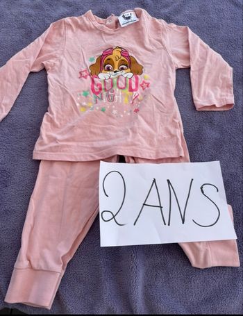 pyjama 2 pièces Stella Pat’Patrouille pour petite fille, taille 2 ans