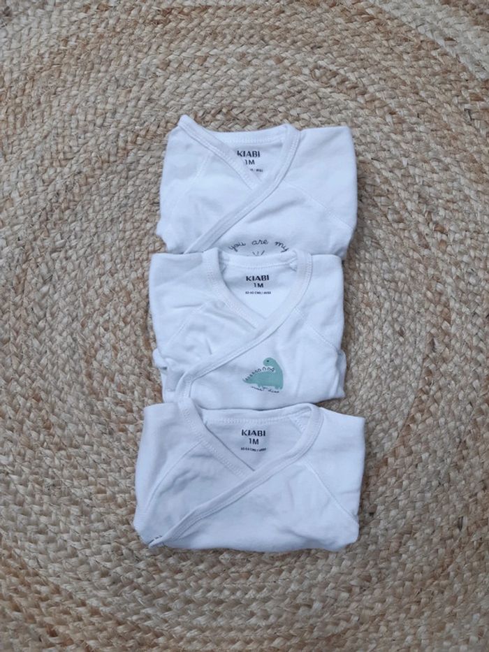 Lot de 3 bodies Kiabi 1 mois