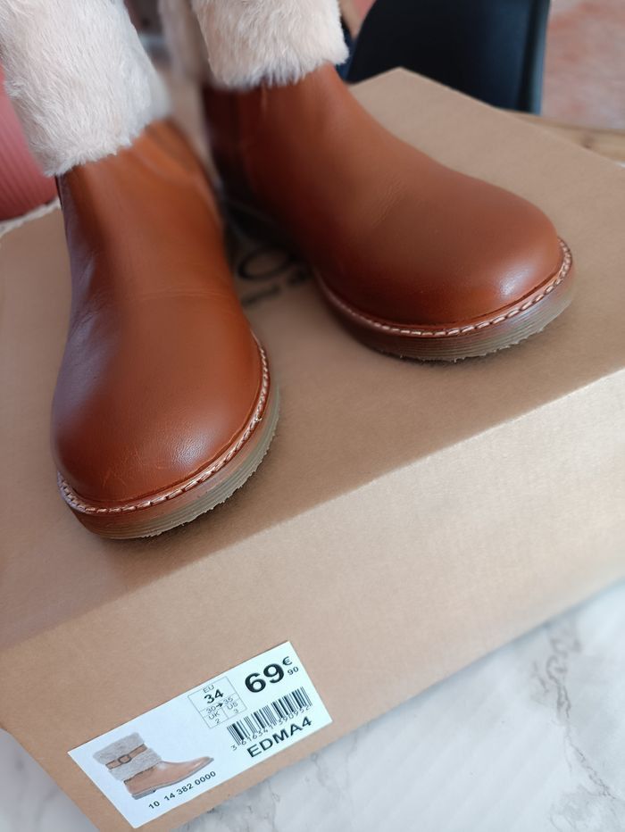 Eram bottines camel fourrure 34 - photo numéro 7