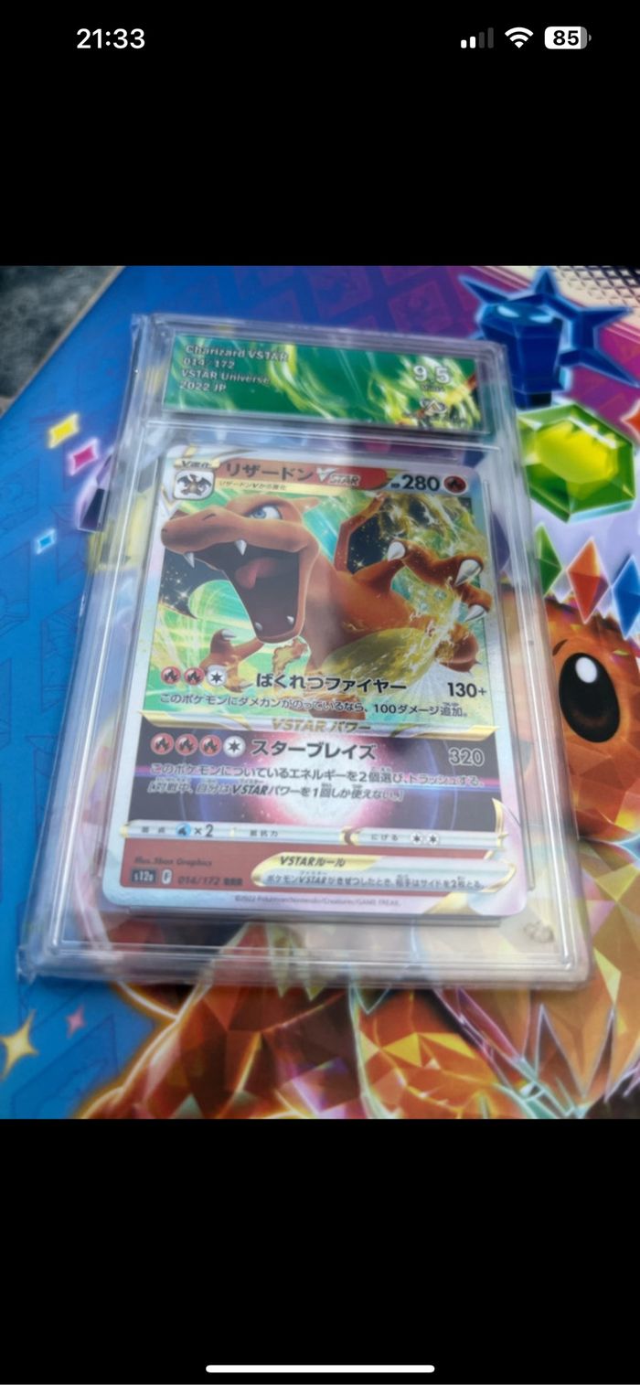 Carte Pokémon Dracaufeu Vstar jap 2022 CA9.5 - photo numéro 4