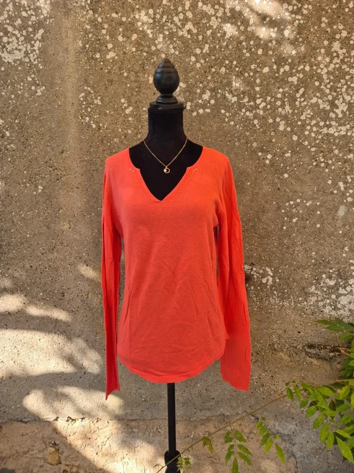 Top Camaïeu Corail T.40