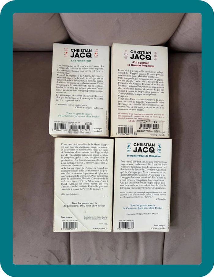 Lot 4 livres Égypte - Christian Jacq - photo numéro 2
