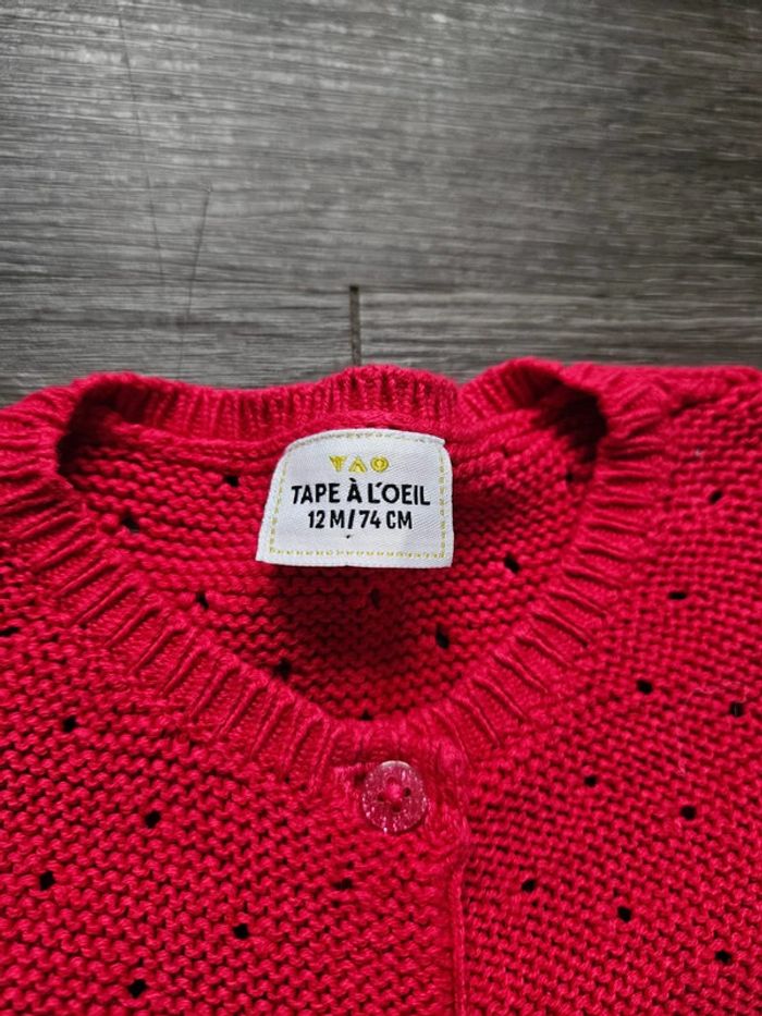 Lot de 2 gilets fille taille 12 mois - photo numéro 3