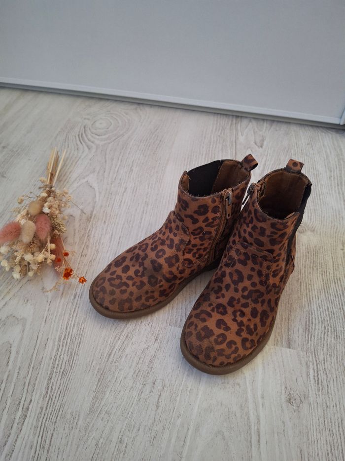 Chaussures Bottines fille léopard marron noir Kiabi Taille 28 - photo numéro 5