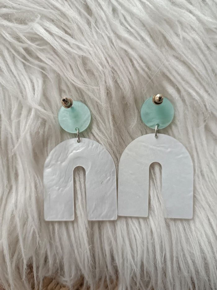 Boucles d'oreilles nacrées motif floral Easyclothes Neuf - photo numéro 2