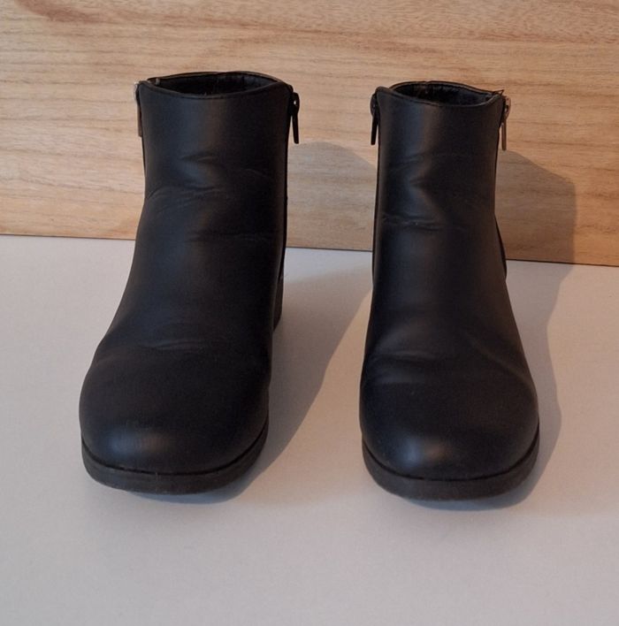 Bottines couleur noire à double fermeture éclair - photo numéro 3