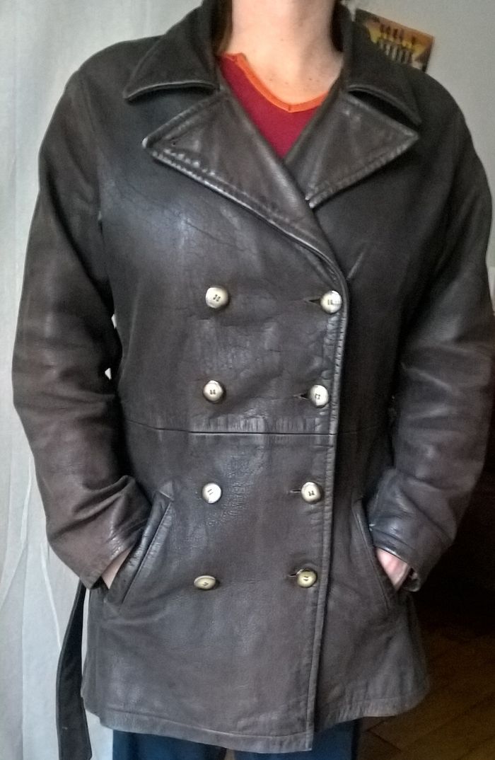 Veste en cuir marron femme - Oakwood