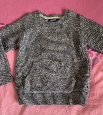 Pull bleu chiné Okaidi 2 ans