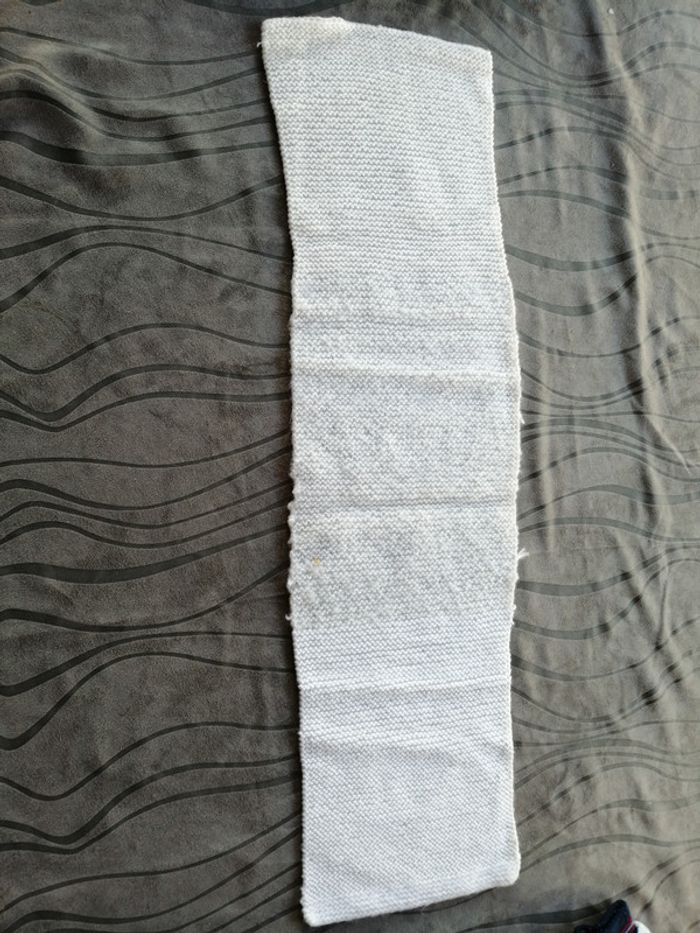 écharpe blanche fait main