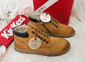 Bottes Bottines cuir Zip Confort Kickers T33