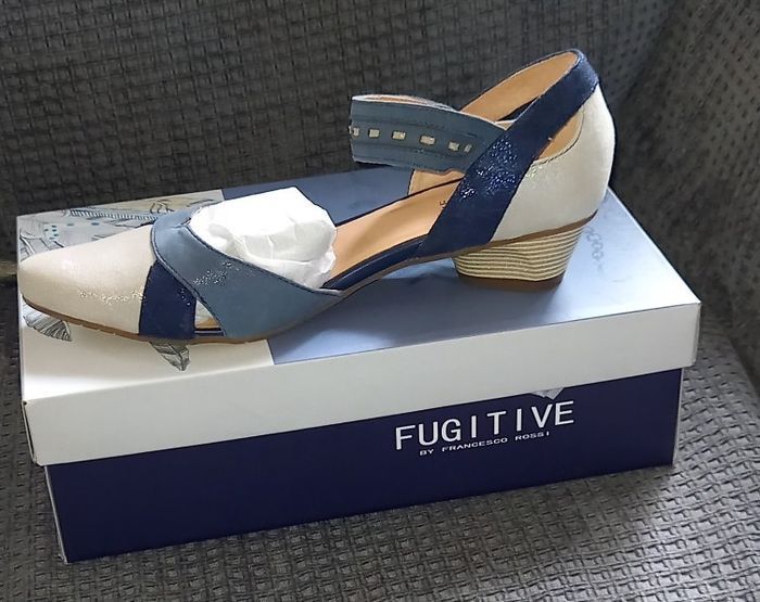 Chaussure escarpin Fugitive Tolua Metal Navy pointure 40 - photo numéro 6
