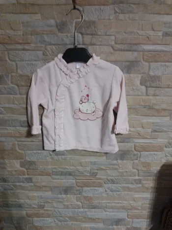 Veste velours rose Kitchoun 6M