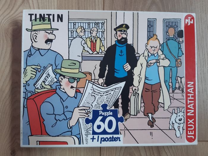 Puzzle Tintin Hôtel Cornavin 60 pièces complet et poster Nathan 1994 - photo numéro 2