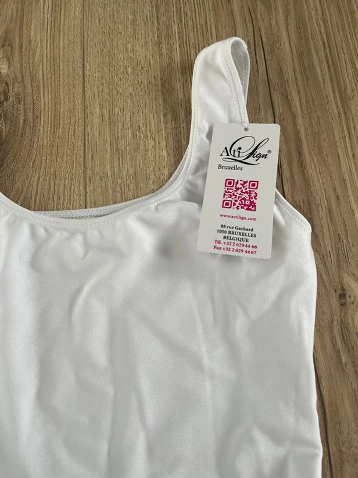 Justaucorps danse Actilign couleur blanc taille S enfant neuf avec étiquette - photo numéro 3