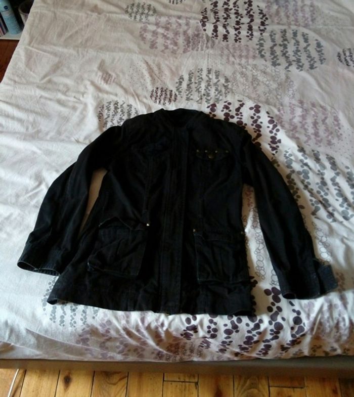 Imperméable en coton noir