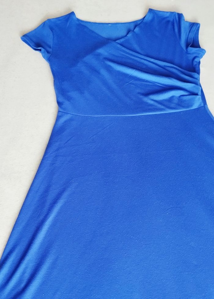 Robe coton midi bleu marine, taille 38 - photo numéro 6