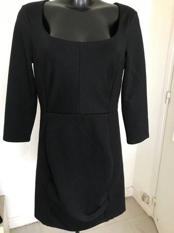 Robe noire manches 3/4 taille 38/M