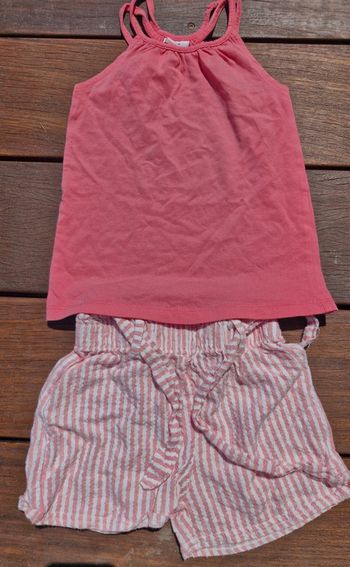 Ensemble short Tissaia et tee shirt tape à l'oeil