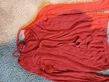 Pull fin rouge orangé 