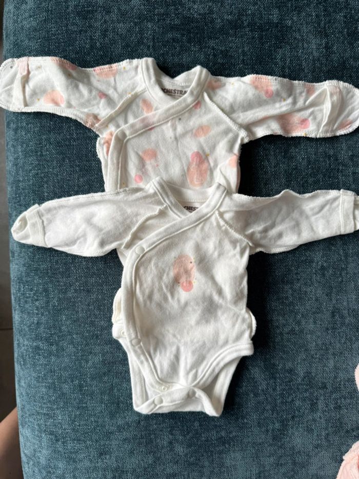 Lot de deux bodys prématuré
