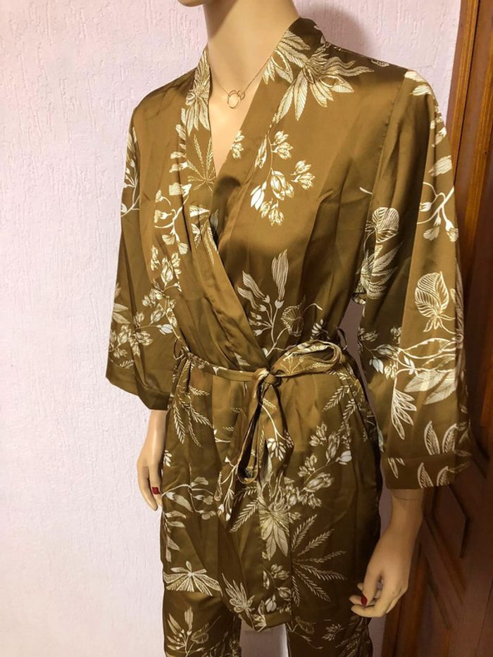 Ensemble déshabillé et pantalon ocre etam -  n e u f s - photo numéro 3