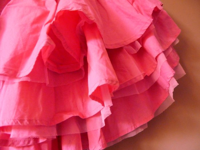 Jupe corolle Fille Molo 12 ans TBE multi-jupons tulle rose fuschia - photo numéro 3