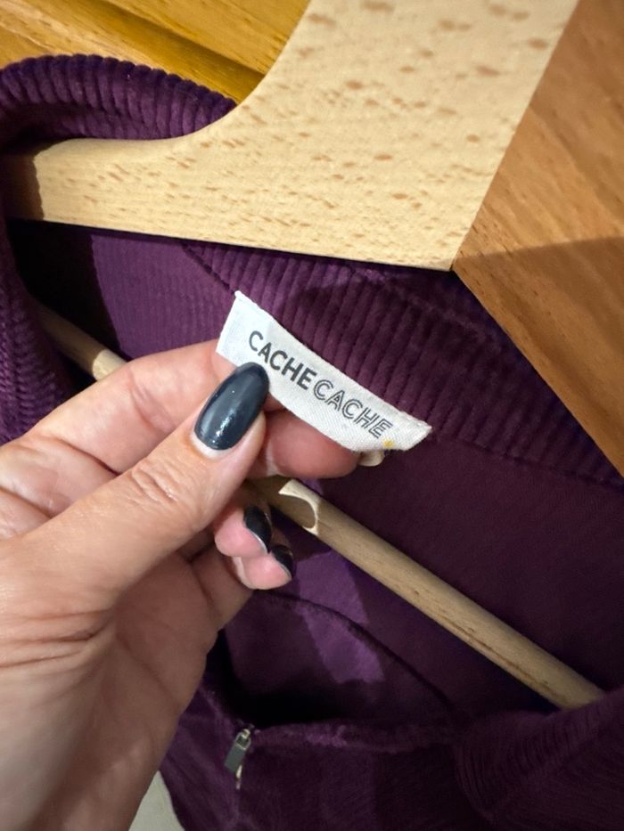 Robe velours bordeaux manches longues - photo numéro 2