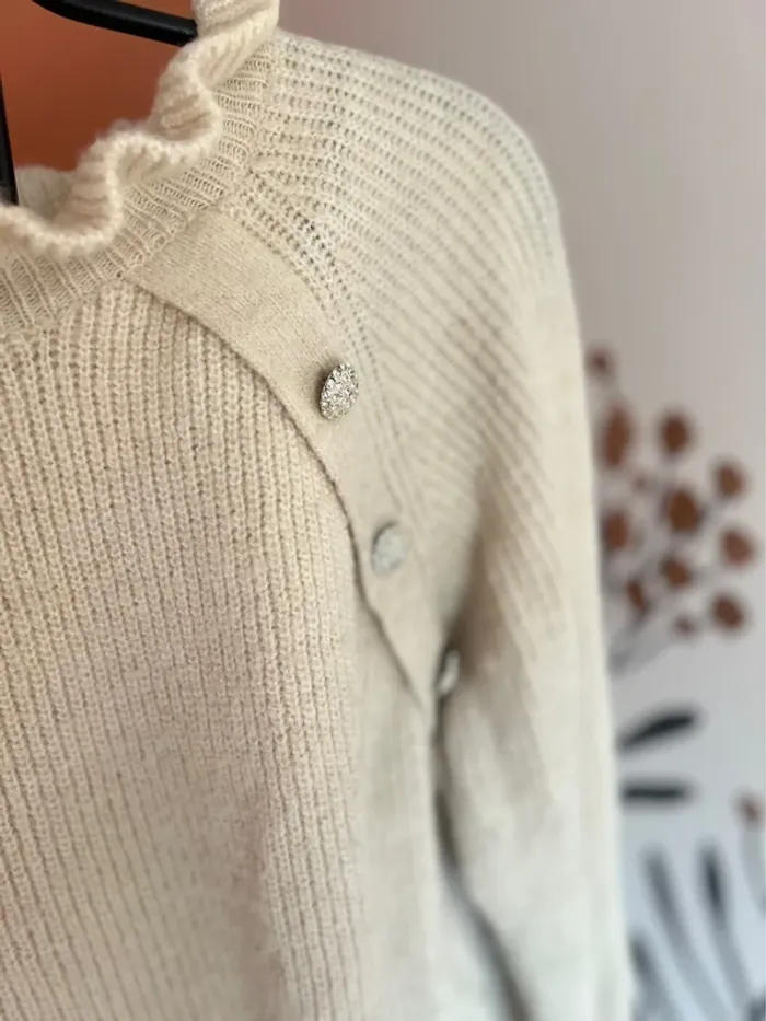 Pull maille côtelé beige Lili & Lala - photo numéro 3